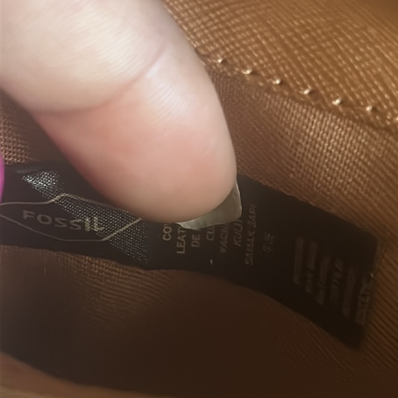 COPY - Leather FOSSIL Long Wallet With Multiple Compartments - Color Tan - Picture 6 of 7